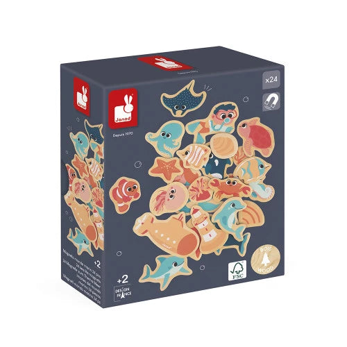 Magnet Monde marin en bois 24 p s - Janod