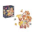 Magnet Engins de chantier en bois 24 pcs - Janod