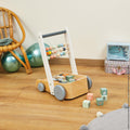 ABC Buggy chariot de marche en bois et ses cubes - Janod