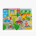 Puzzle sonore ville en bois - Moulin roty