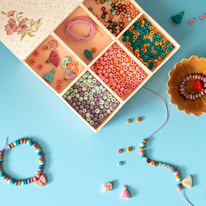 Mon coffret perles en bois Les rosalies - Moulin roty