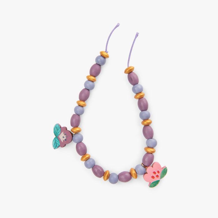 Coffret perles en bois colorées Les minouchkas - Moulin roty