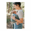 Écharpe de portage sans noeud tissé sling Vert eucalyptus - Neobulle