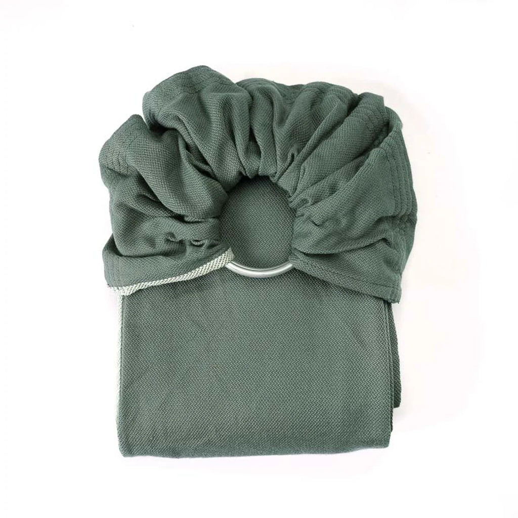 Écharpe de portage sans noeud tissé sling Vert eucalyptus - Neobulle