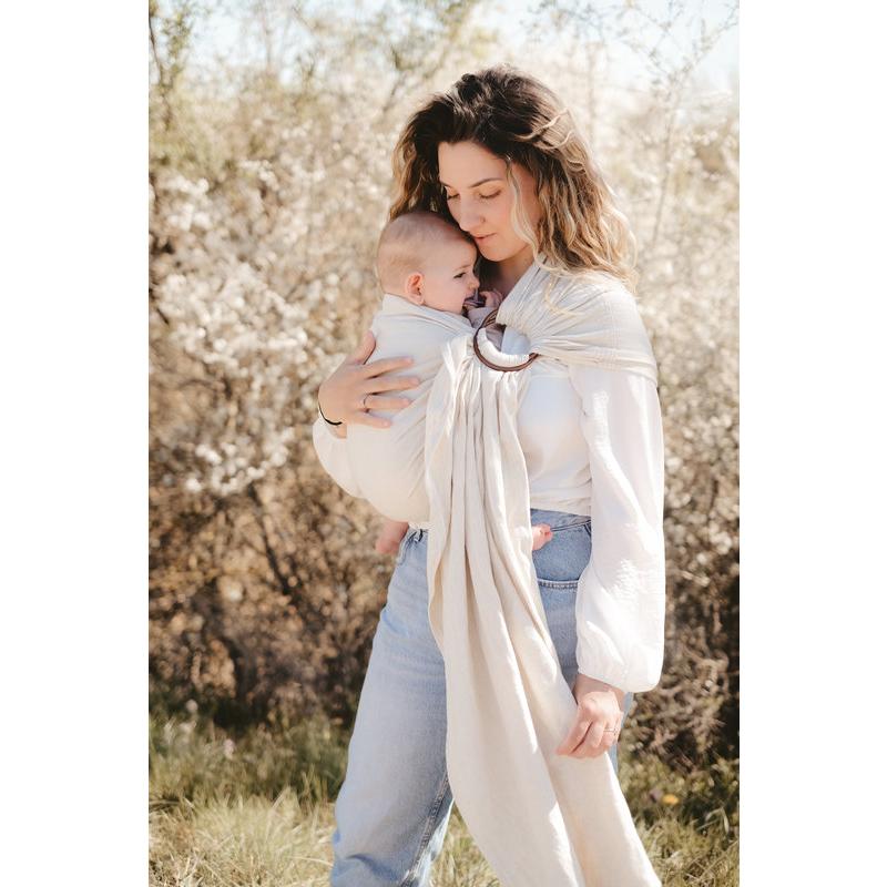 Écharpe de l’étage sans noeud tissé sling Lin naturel - Neobulle