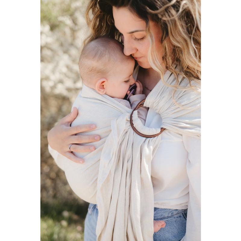 Écharpe de l’étage sans noeud tissé sling Lin naturel - Neobulle