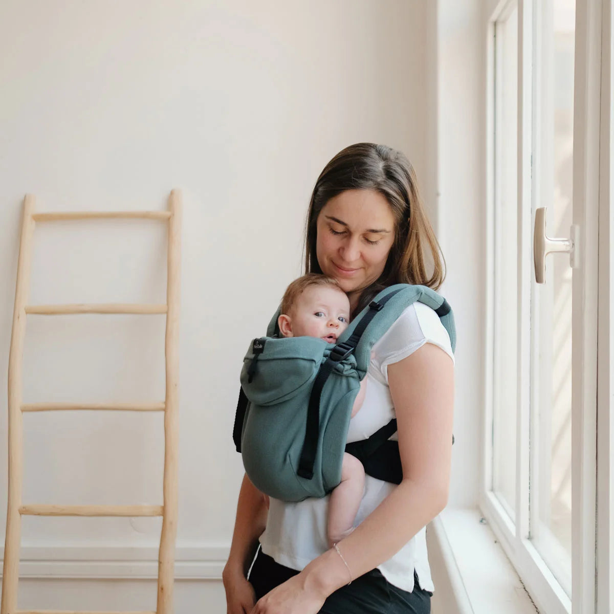 Porte bébé évolutif à clisser Neo préformé Eucalyptus - Neobulle