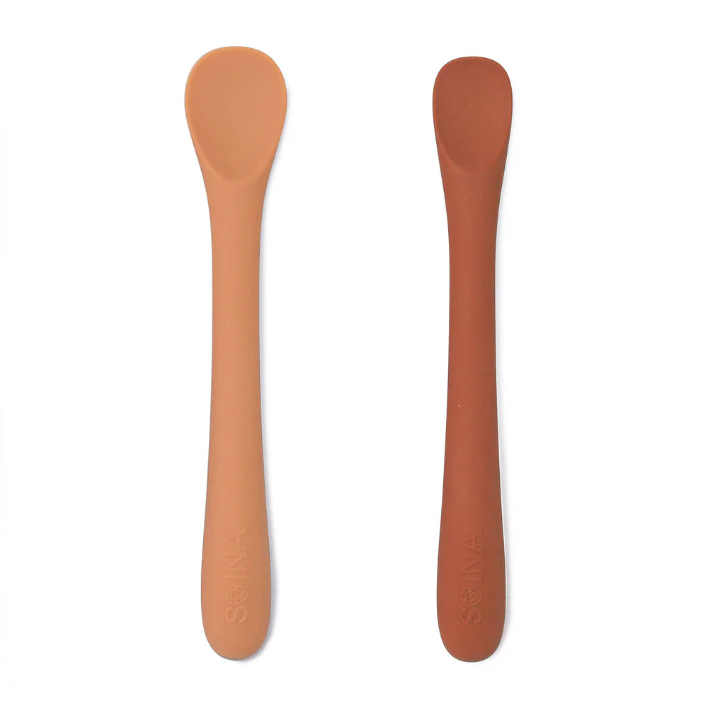 Lot de 2 cuillère de sevrage en silicone (plusieurs coloris) - Soina