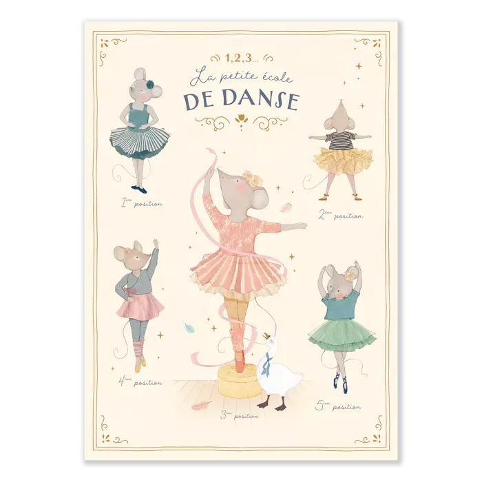 Affiche déco La petite école de danse - Moulin roty