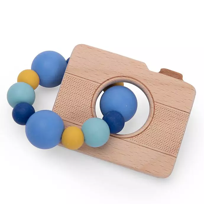 Anneau de dentition appareil photo puce et pilou - Moulin roty