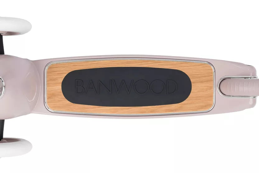 Trottinette scooter 3 roues rose poudré vintage - Banwood