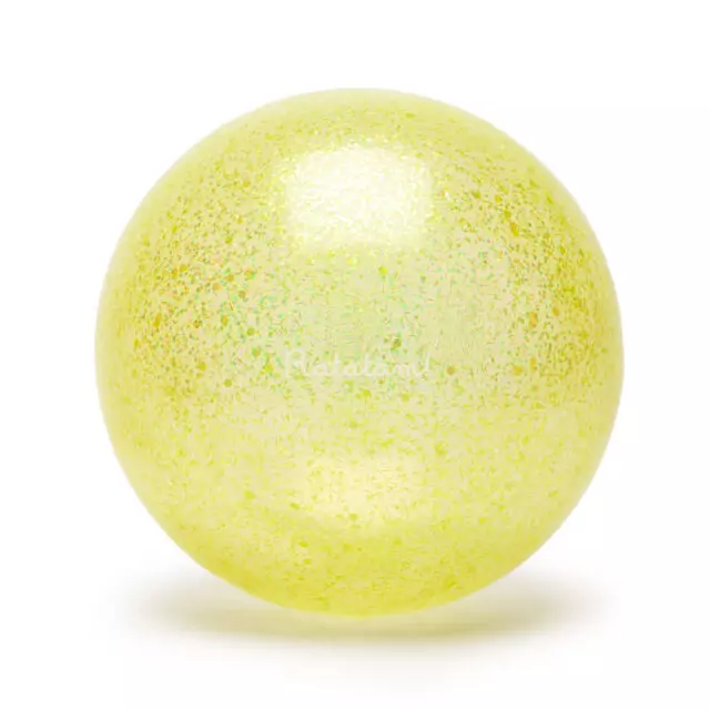 Ballon bulle jaune pailleté 15 cm - Ratatam