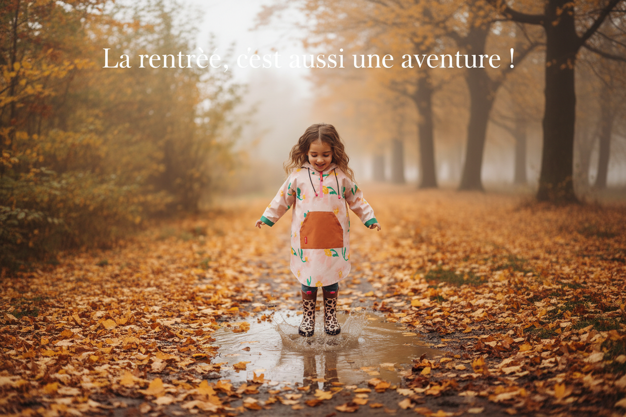 Bannière rentrée - petite fille en ciré