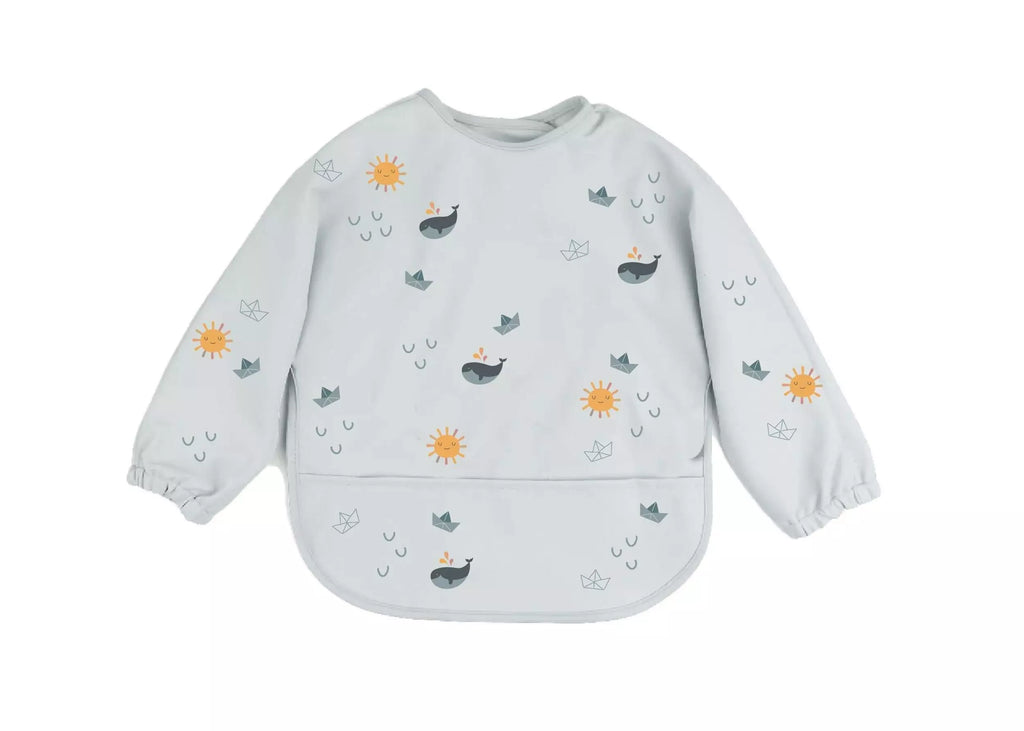 Bavoir à manche longue origami - the cotton cloud