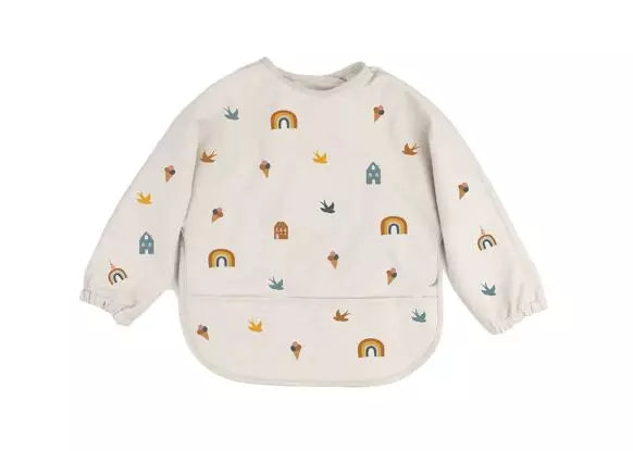 Bavoir à manche Arc en ciel - The cotton cloud