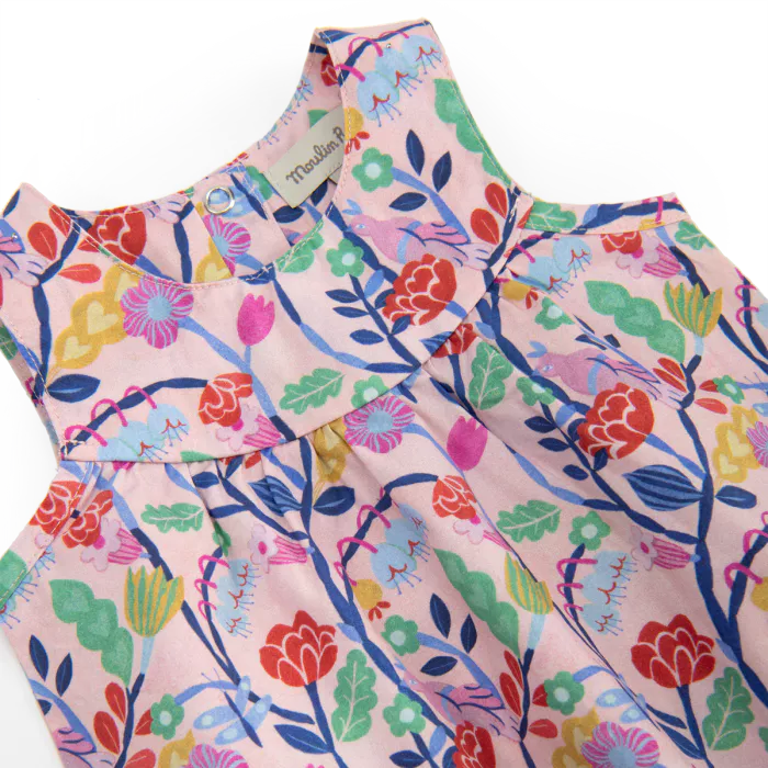 Nathalie blouse en popeline imprimé jungle - Moulin roty