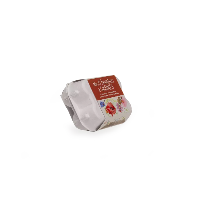 Boîte à oeufs de 6 bombes à graines Le jardin du moulin - Moulin roty