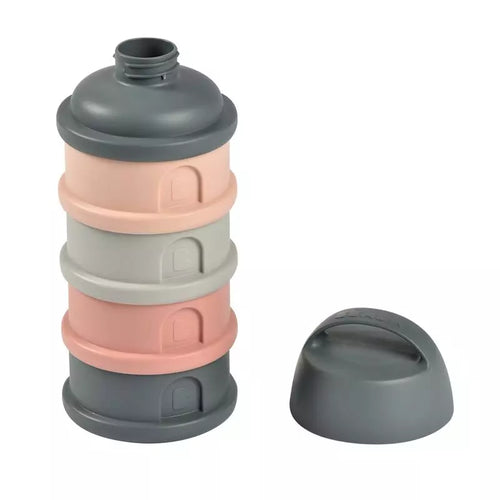 Boîte doseur de lait à compartiements gris/rose - Béaba