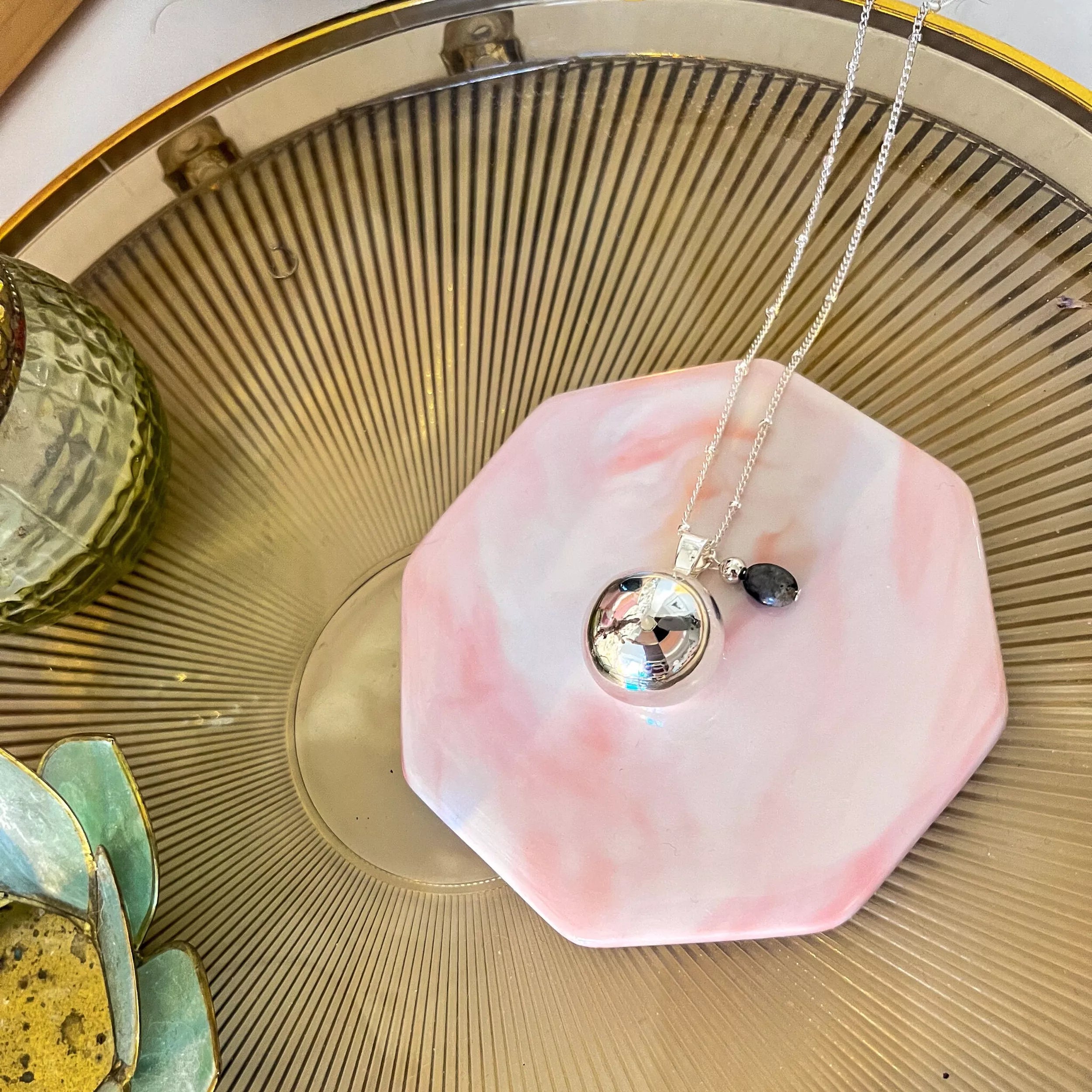 Bola de grossesse argent Labradorite - A mes copines