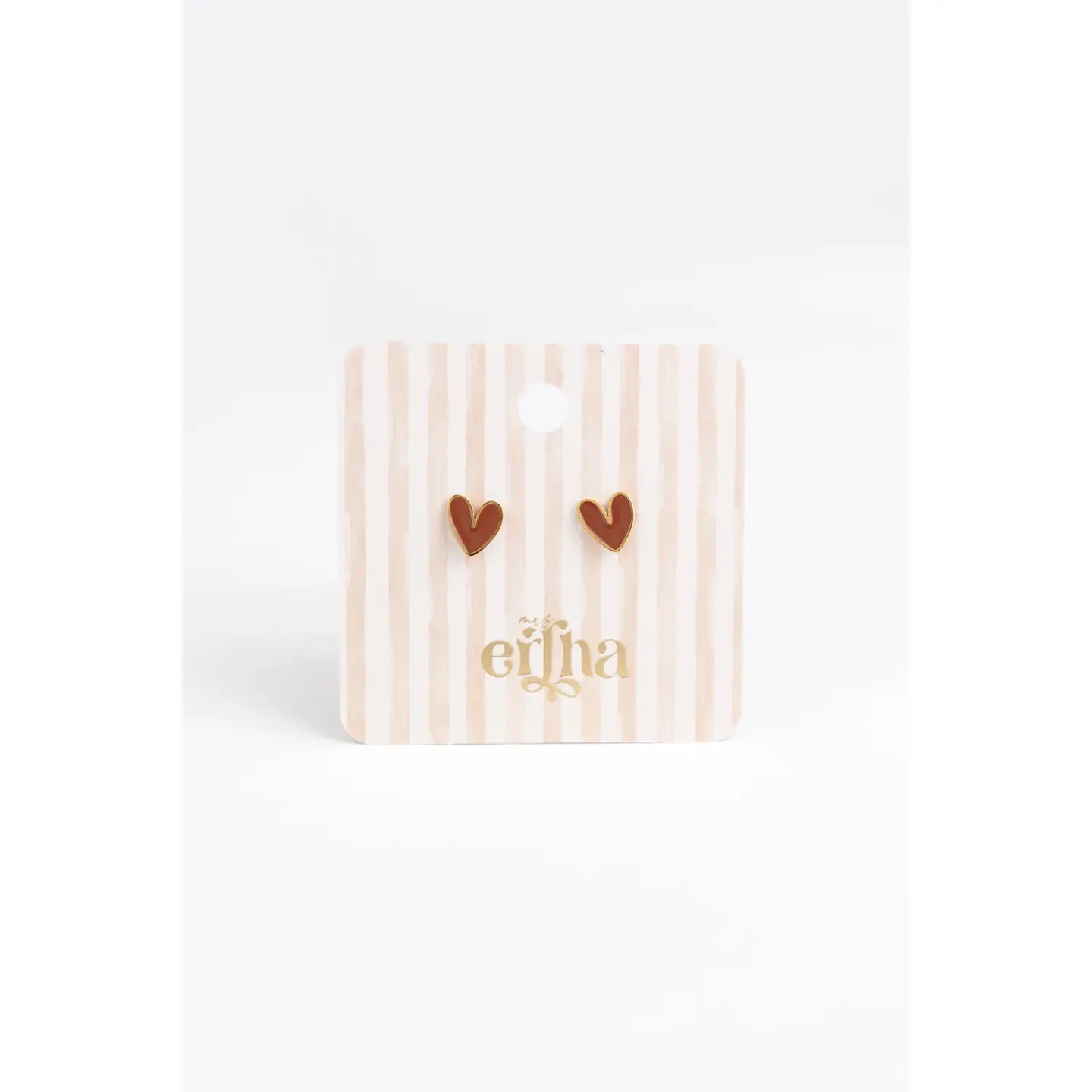 Boucles d'oreilles clous Cœur organique - mrs Ertha