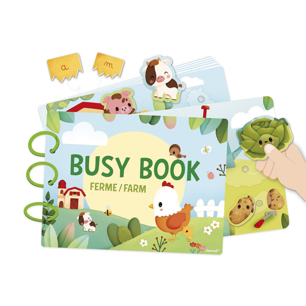 Busy book La ferme Livre éducatif FR/AN - Janod