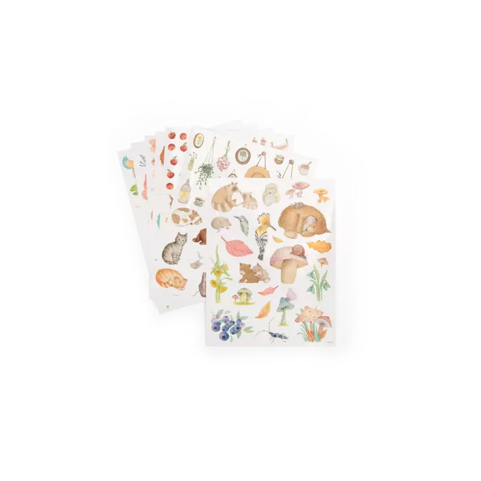 Cahier de coloriage avec 260 stickers Les rosalies - Moulin roty