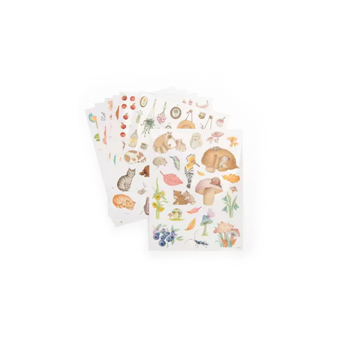 Cahier de coloriage avec 260 stickers Les rosalies - Moulin roty
