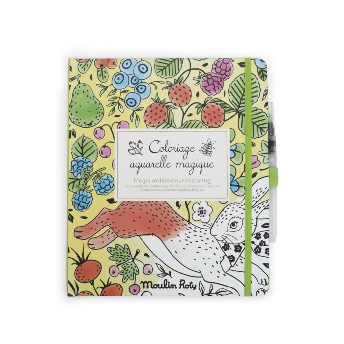 Cahier de coloriage aquarelle Le jardin du mouin - Moulin roty