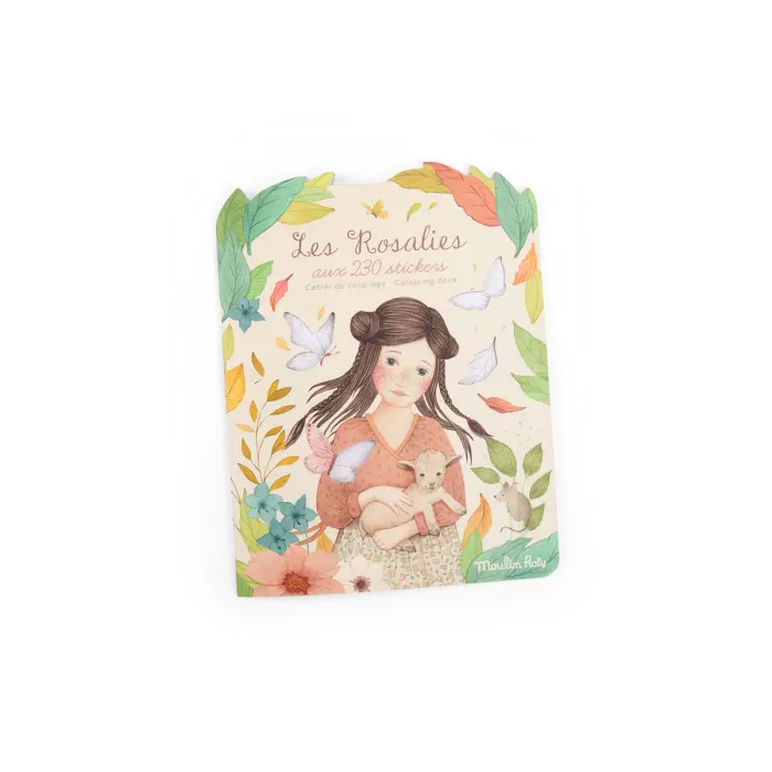 Cahier de coloriage avec 260 stickers Les rosalies - Moulin roty