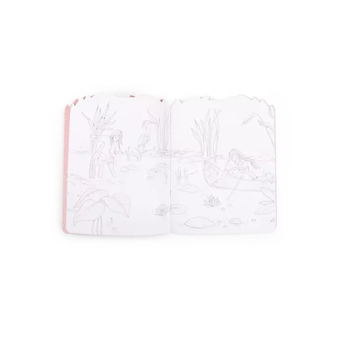 Cahier de coloriage avec 260 stickers Les rosalies - Moulin roty