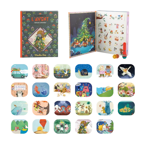 Calendrier de l'avent lampe à hisotire Les Minouchkas - Moulin roty