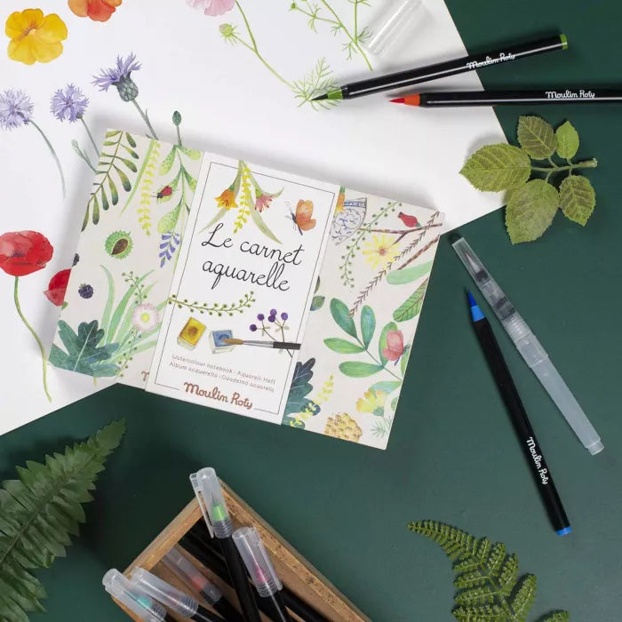 Carnet aquarelle le jardin du moulin - Moulin roty