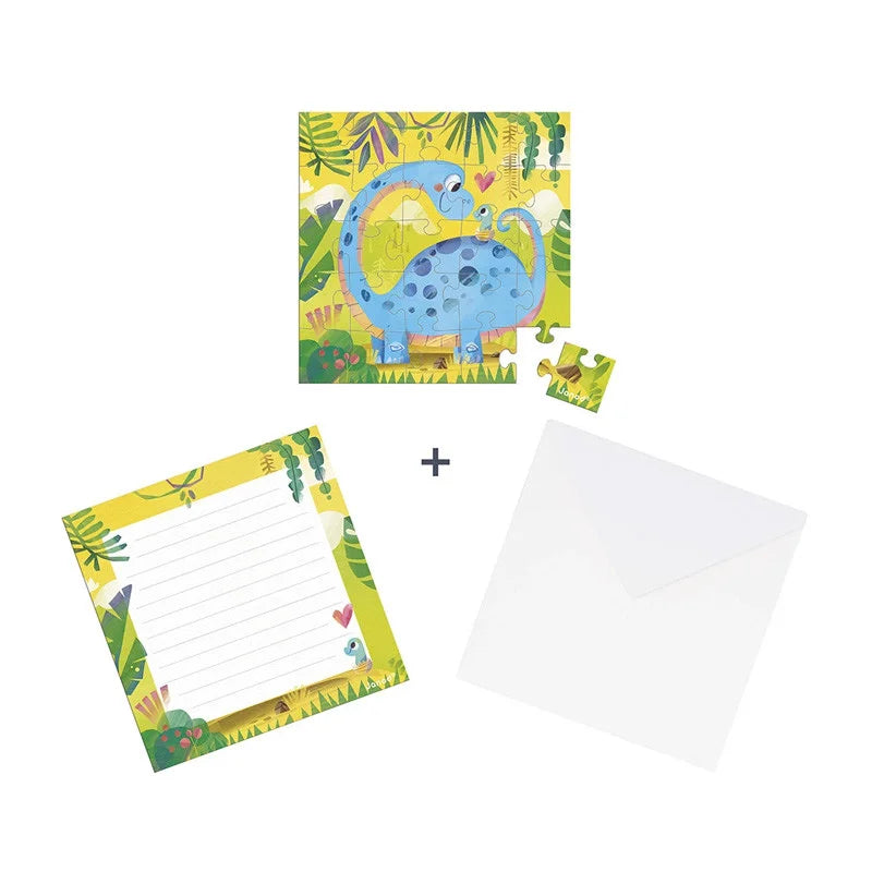Carte puzzle Maman Dino bébé - Janod