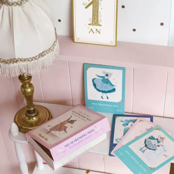 Cartes étapes mes 12 prmeières fois La petite école de danse - Moulin roty