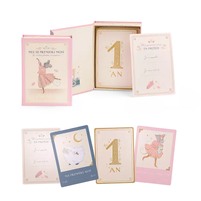 Cartes étapes mes 12 prmeières fois La petite école de danse - Moulin roty