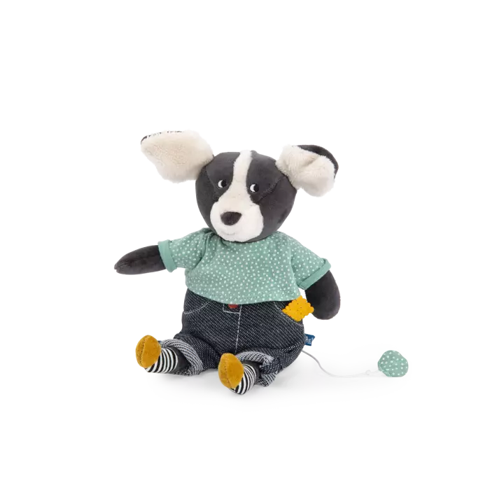 Peluche chien puce musicale puce & pilou - moulin roty