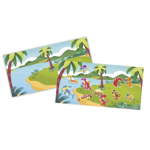 Stickers Dinos épais repossitionnable 2 ans - Janod