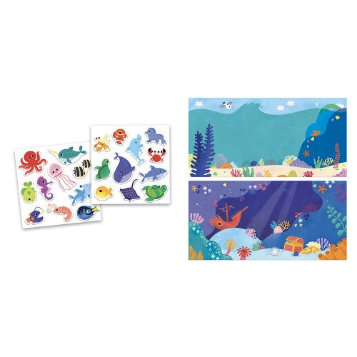 Stickers La mer épais repositionnables 2 ans - Janod