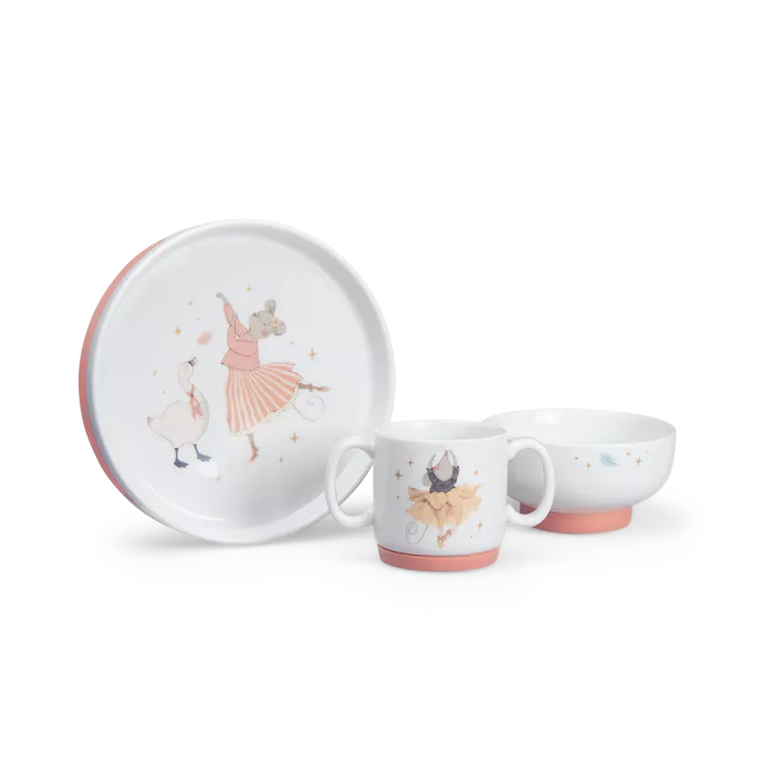 Coffret vaisselle en porcelaine La petite école de danse - Moulin roty