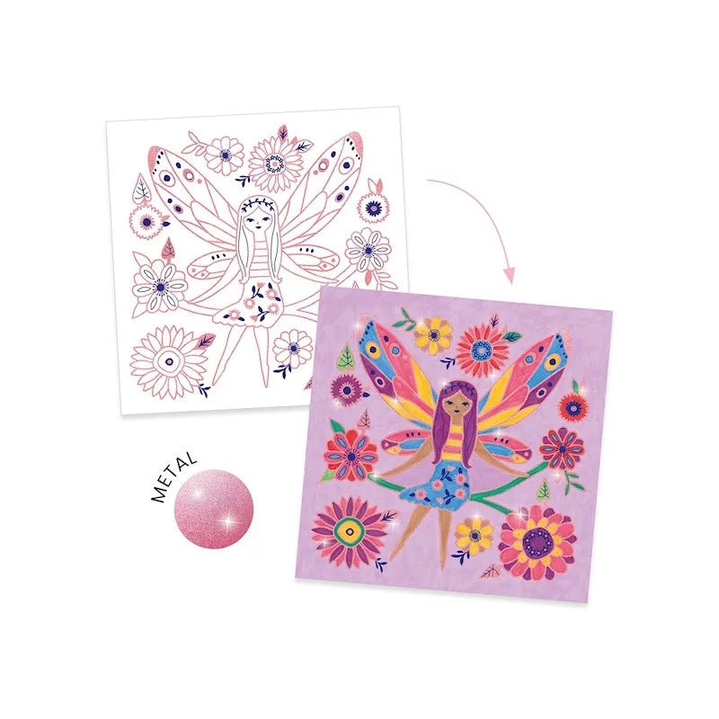 Coloriage brillant petites ailes - Djeco