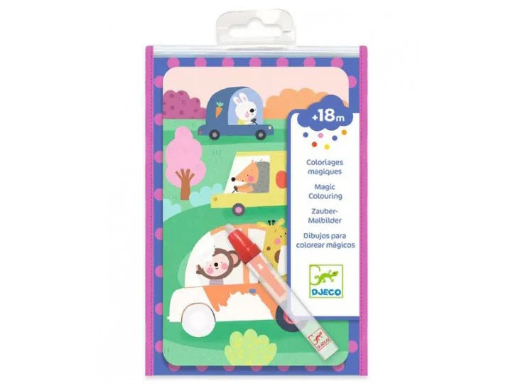 Coloriage magique en route - Djeco