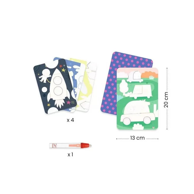 Coloriage magique en route - Djeco