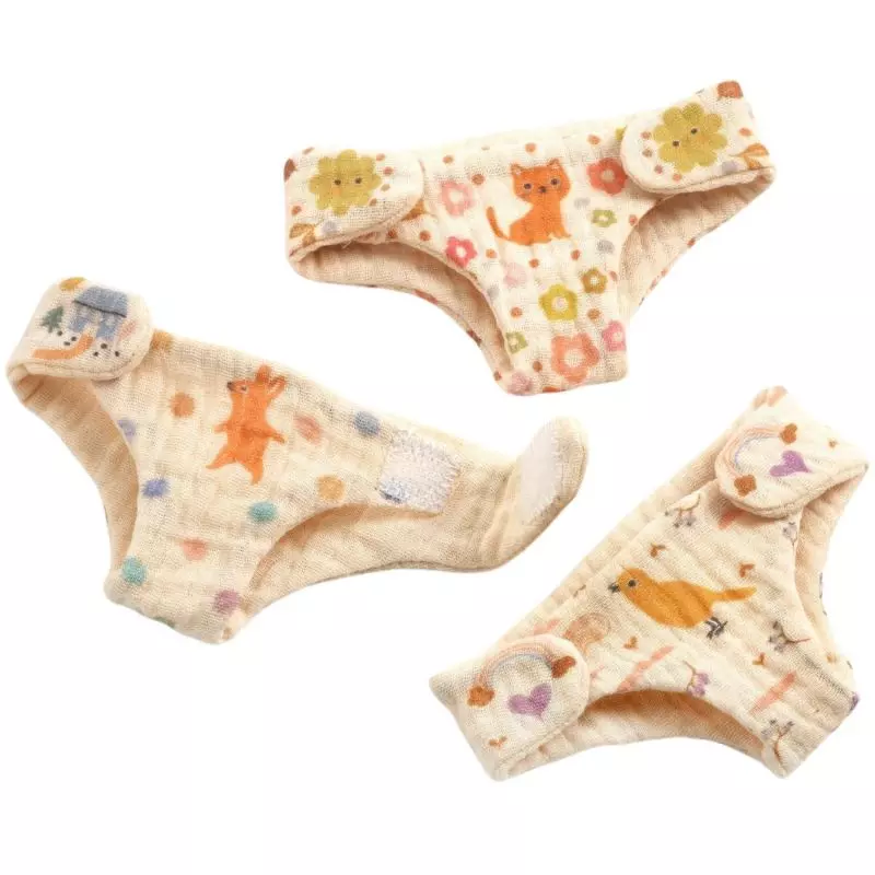 Lot 3 couches pour poupée pomea djeco