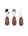 Set de 3 couvert poignée en silicone la forêt de mawa - Moulin roty