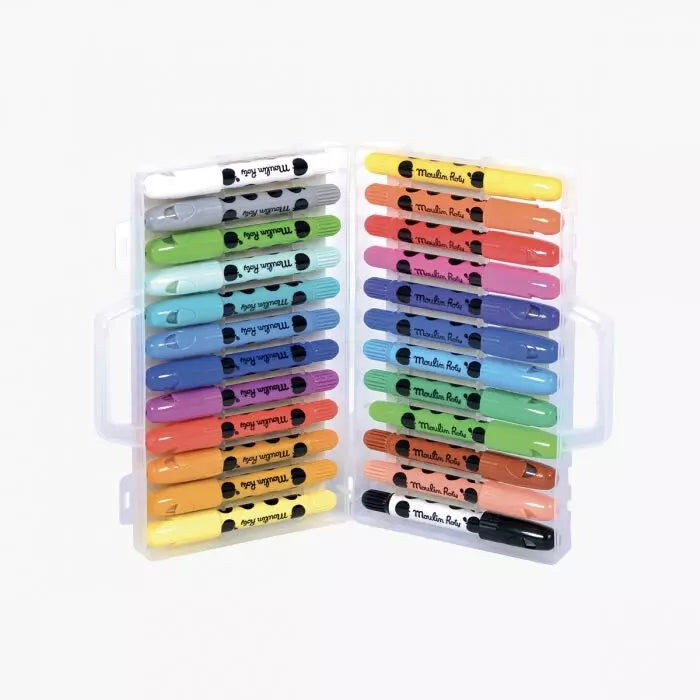 24 crayons de cire les popipops - Moulin roty