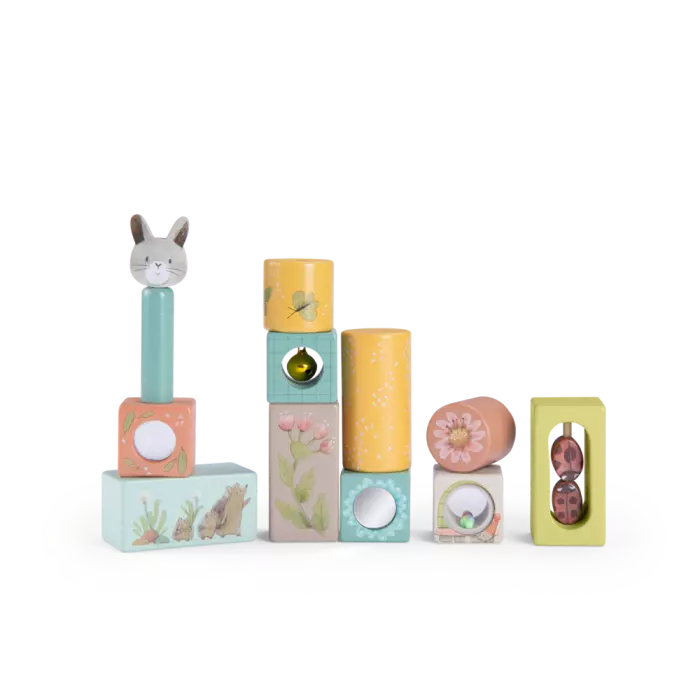 Cubes en bois Trois petits lapins - Moulin roty
