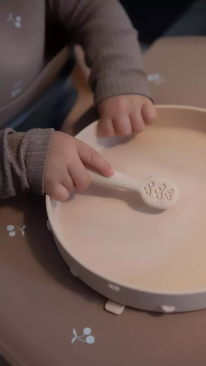 Lot de 2 pré-cuillère silicone taupe/camel - Soina