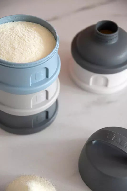 Boîte doseur de lait compartiments bleu/gris - Béaba