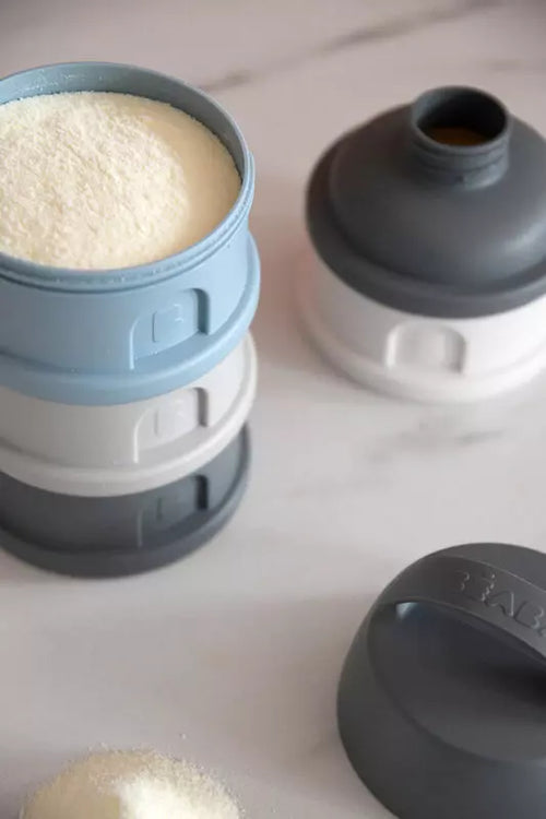 Boîte doseur de lait compartiments bleu/gris - Béaba