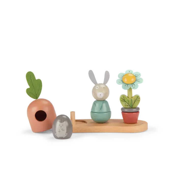 Empilable en bois multi-activités Trois petits lapins - Moulin roty